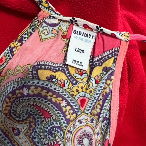 Old Navy Paisley Camisole - Pink and Yellow - Picture 3 of 3